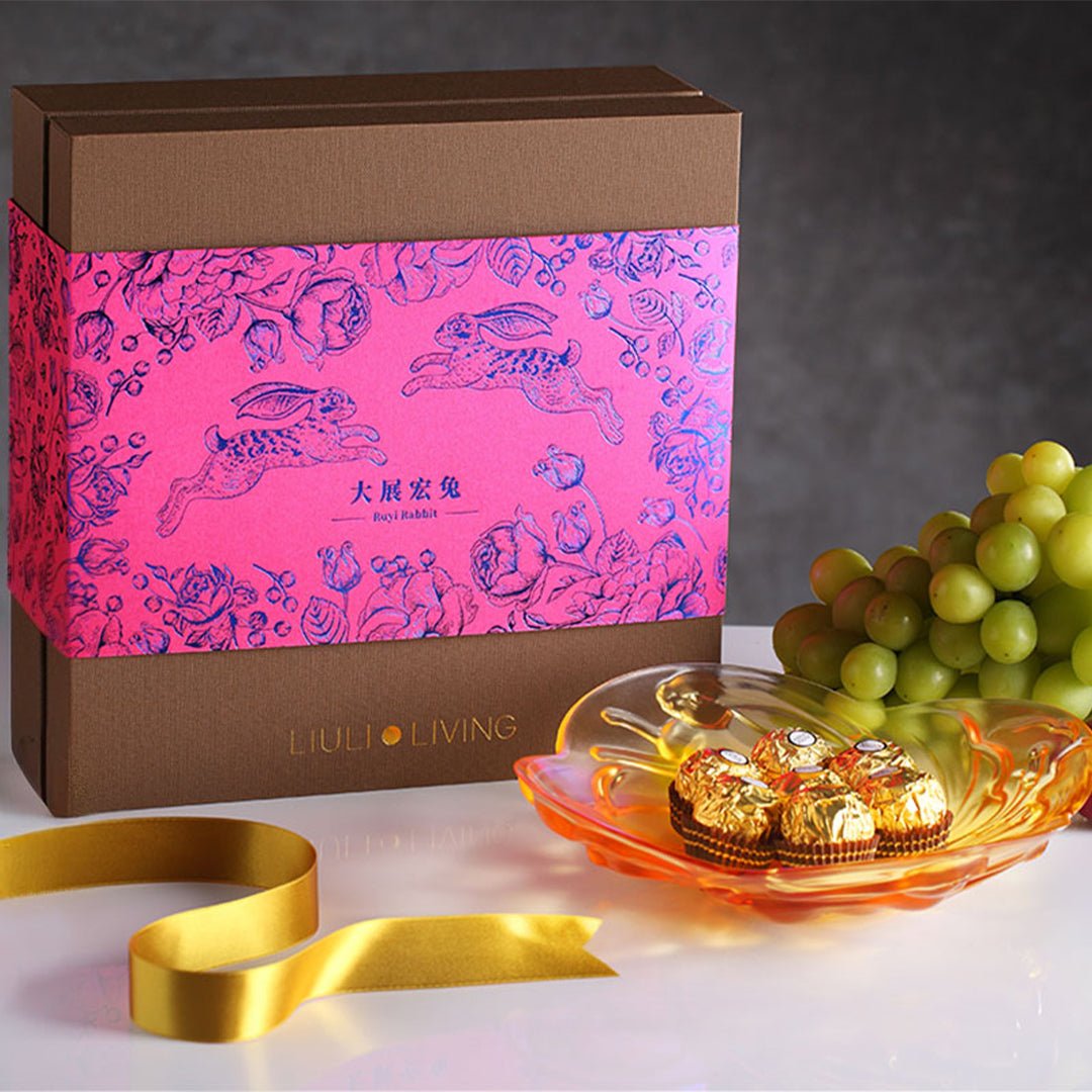 Ruyi Rabbit Dish, LIULI LIVING Tableware, Amber