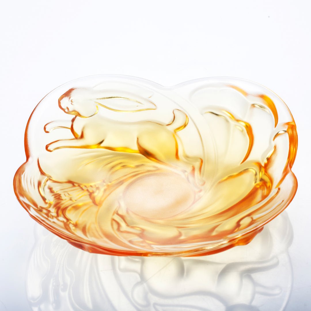 Ruyi Rabbit Dish, LIULI LIVING Tableware, Amber