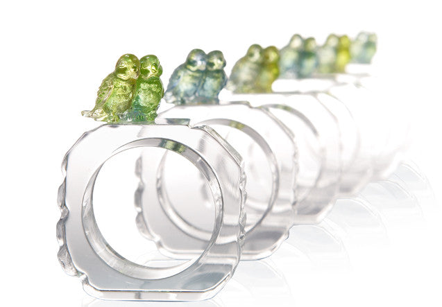 Crystal Napkin Holder, Murmurings of Secrets (Set of 6pcs) - LIULI Crystal Art